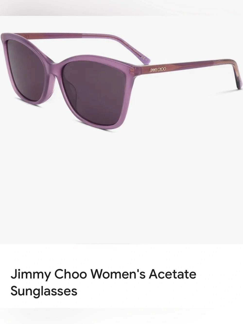 Jimmy Choo Lavender Cat-Eye Sunglasses